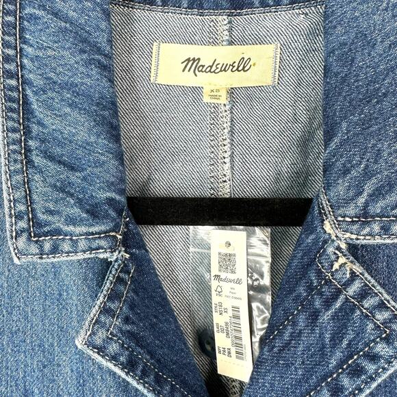 Madewell NWT Dewitt Wash Zip Front Iconic Utility Coverall Denim Jumpsuit XS - Picture 5 of 15